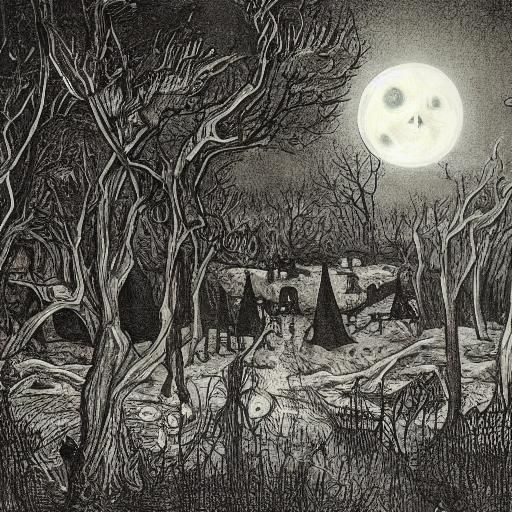 Grotesque Teacup King in Eerie, Twisted Realm