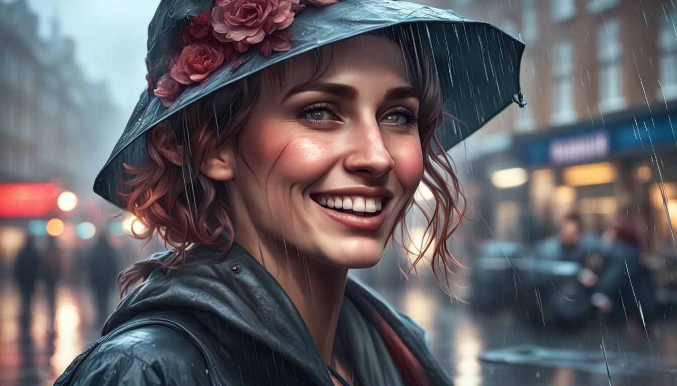 Romantic London Portrait in Vibrant Triadic Colors