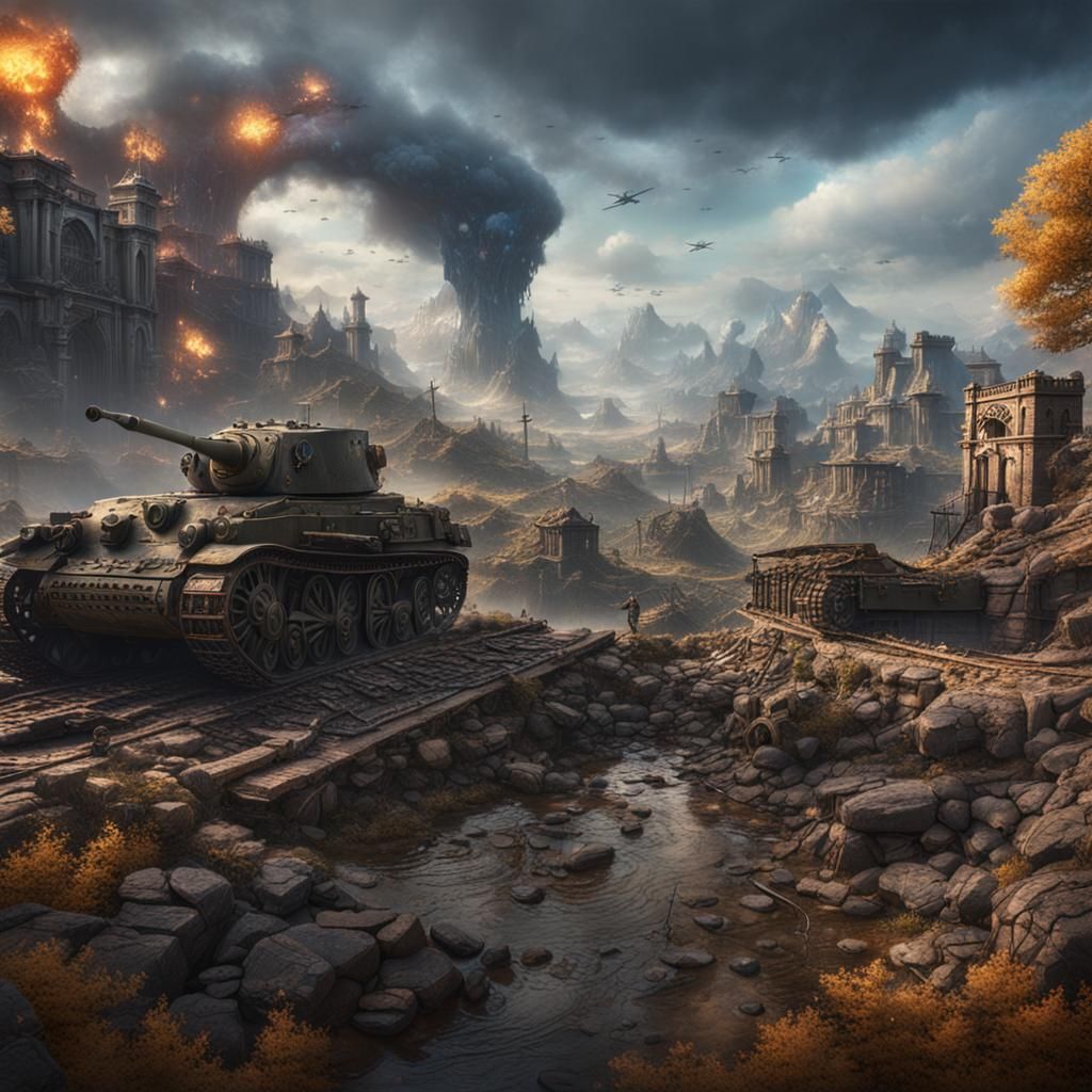 Epic Fantasy World War 5 Concept Art