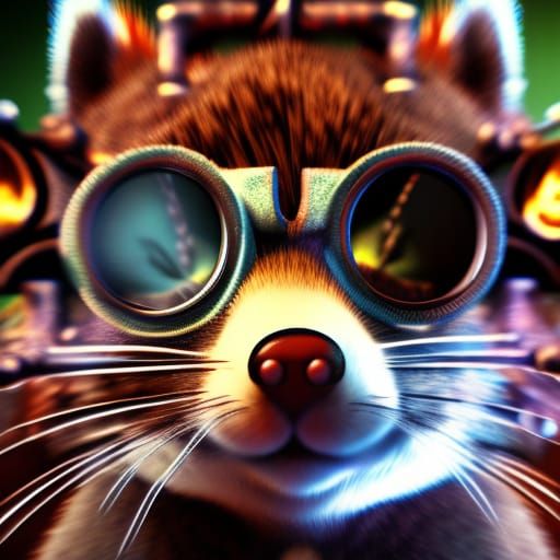 Steampunk Squirrel Diver