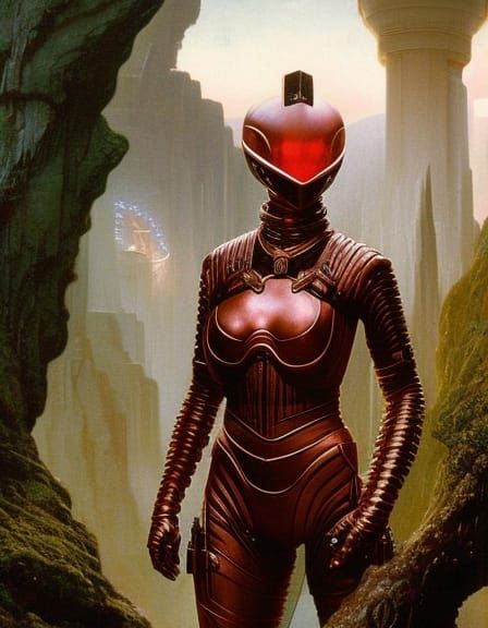 Biomechanical Beauty in Ivory Resplendence