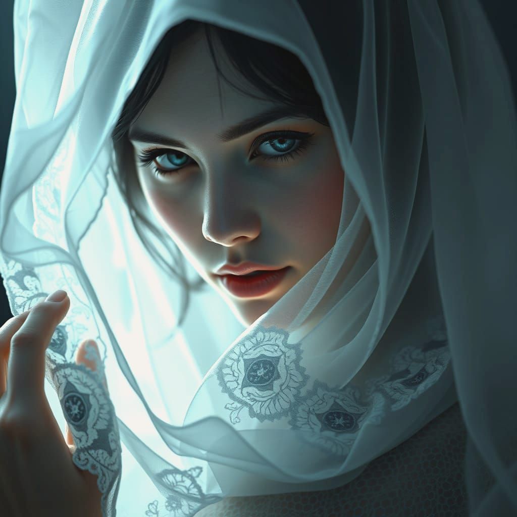 Enchanting Portrait of Mystery and Strength