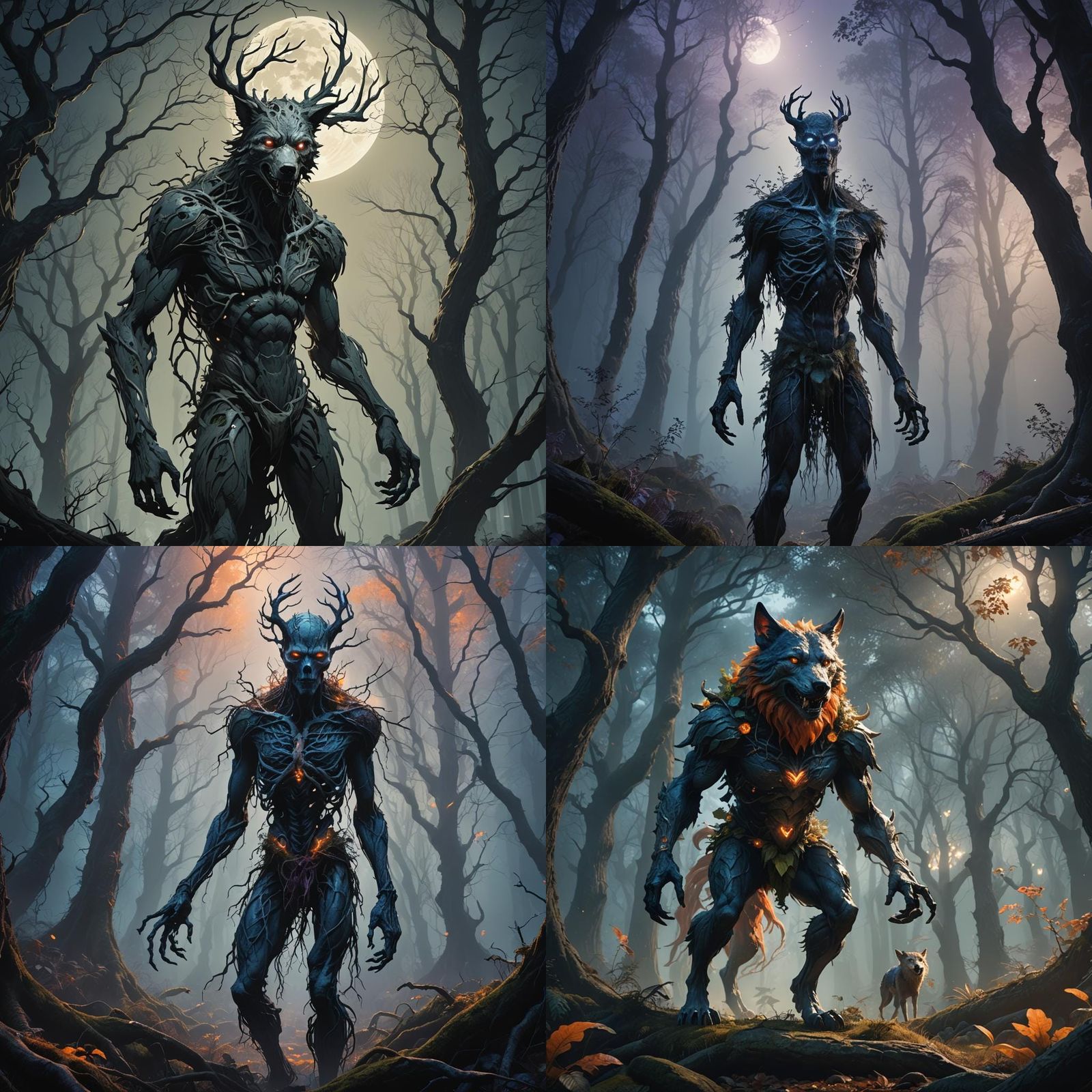 Ethereal Skin Walker in Vibrant Desert Landscape