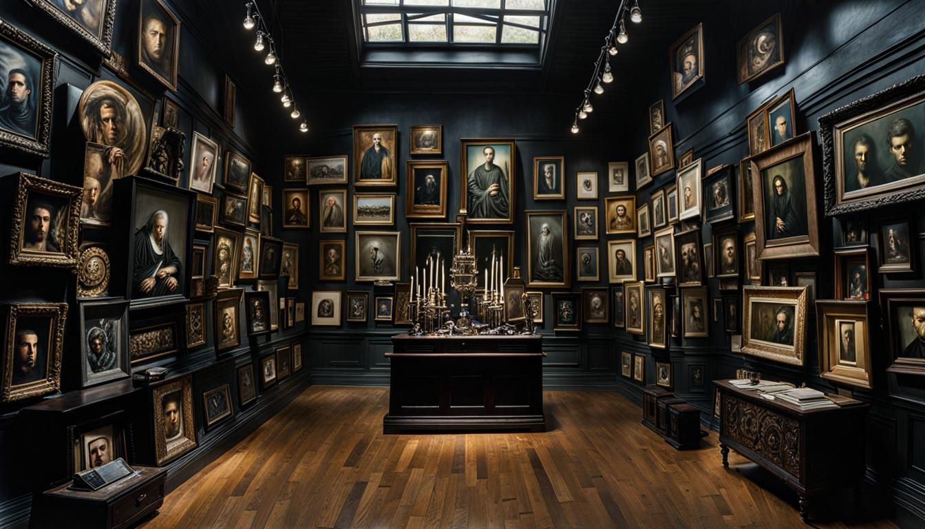 creepy art gallery