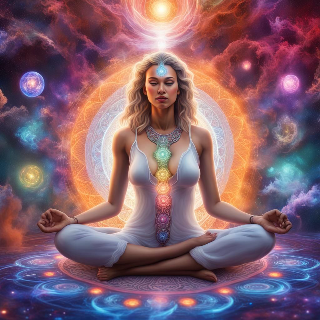 Enchanting Goddess in Stellar Harmony