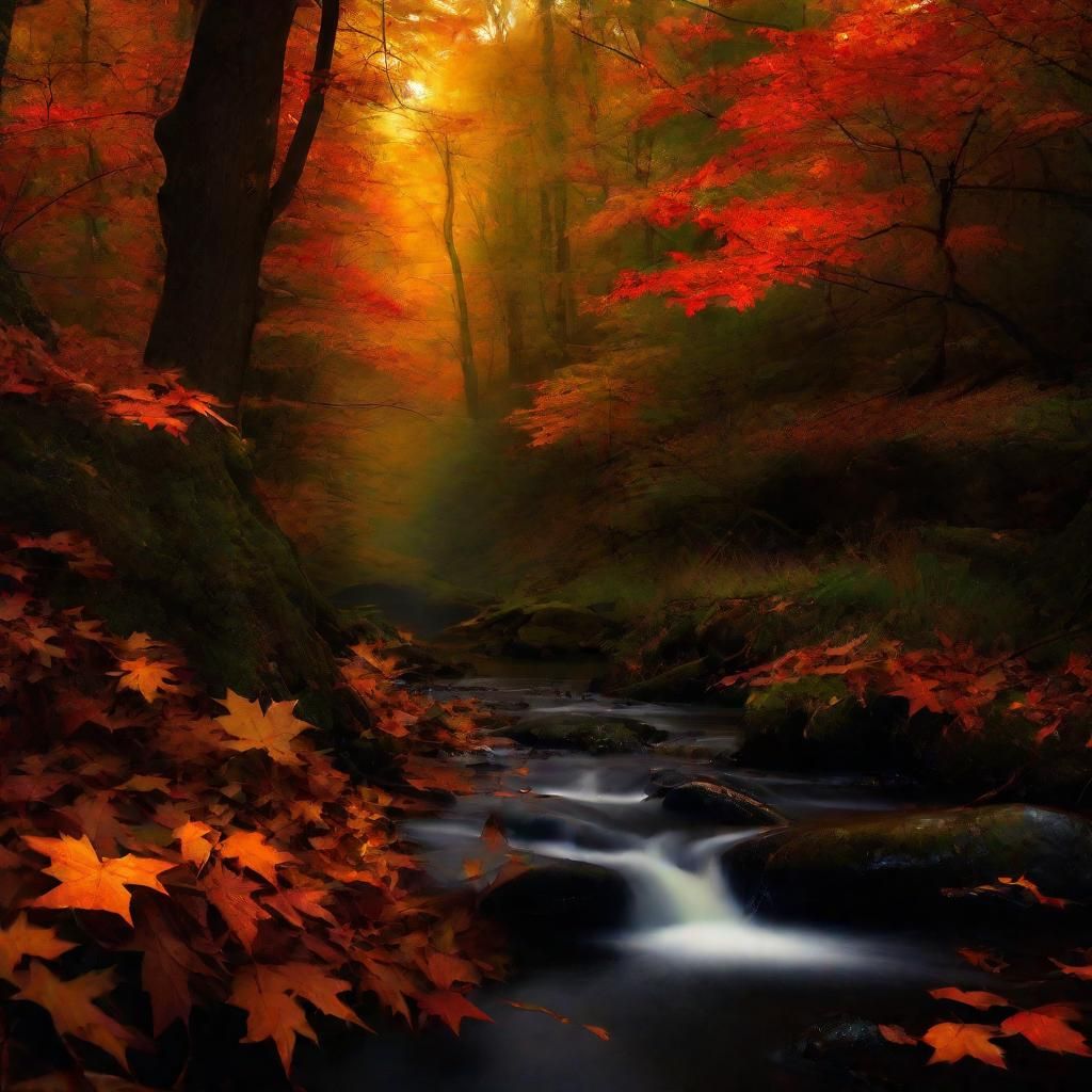 Autumn Leaves Beckon Spirits in Haunting Forest Scene