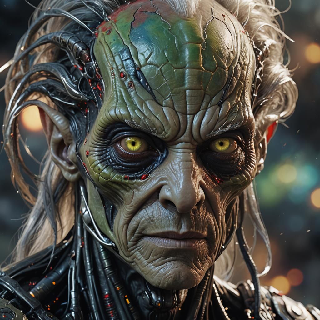 Ethereal Stranger: A Sophisticated Alien Portrait in Unreal....