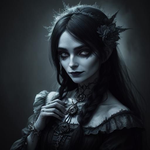 Enigmatic Dark Siren amidst Whispers of Mystery