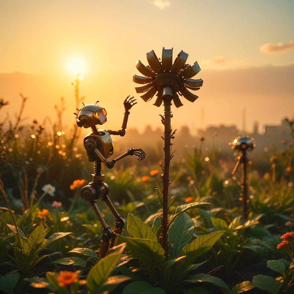 Tiny Robots Nurture a Mechanical Garden in Cinematic Film St...