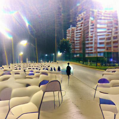 Lonely Figures in a Desolate Landscape