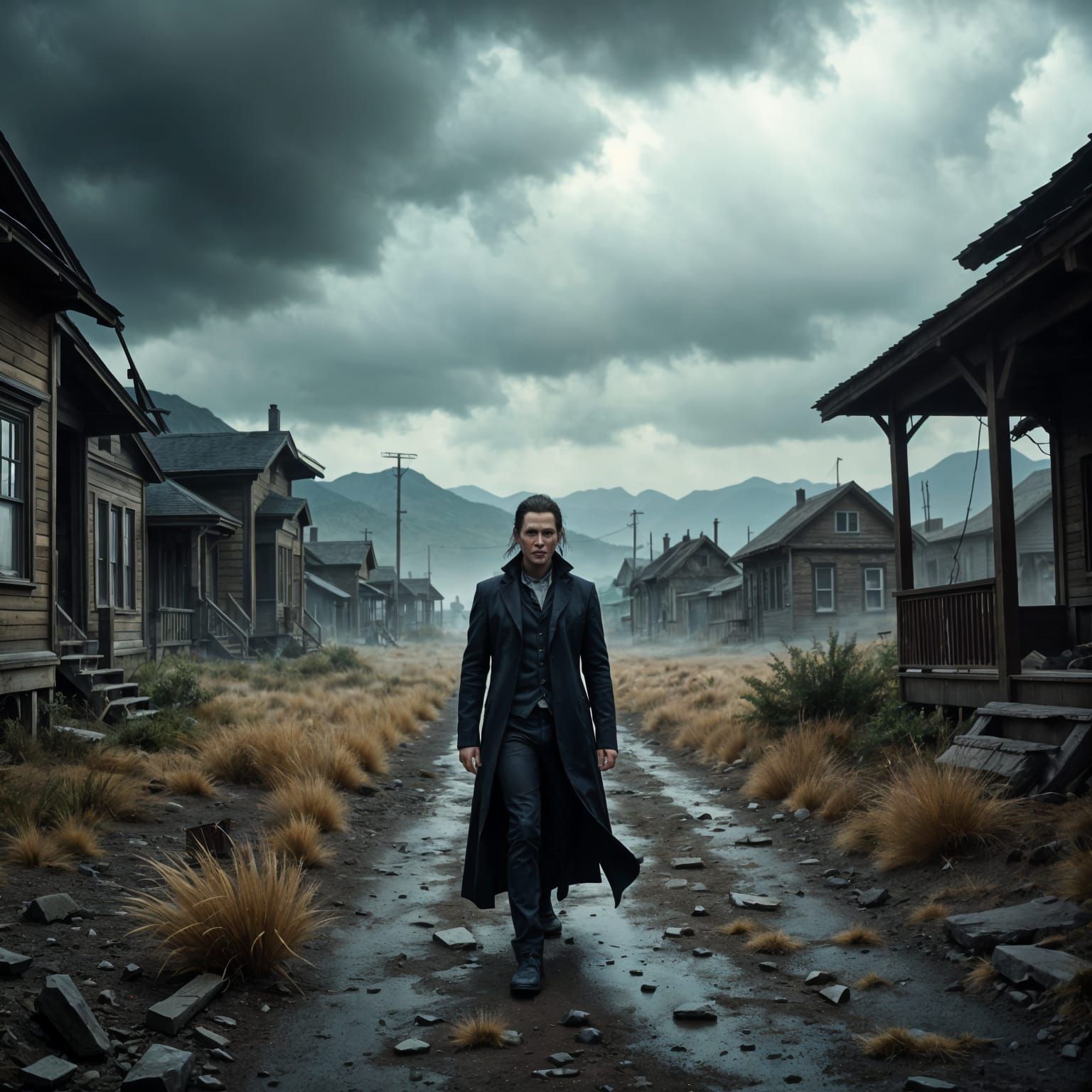 Abandoned Village in Cinematic Hyperphotorealism