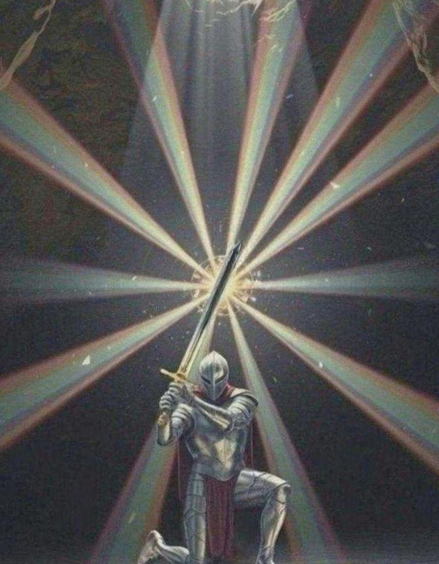 Sleek Silver Sword in Motion