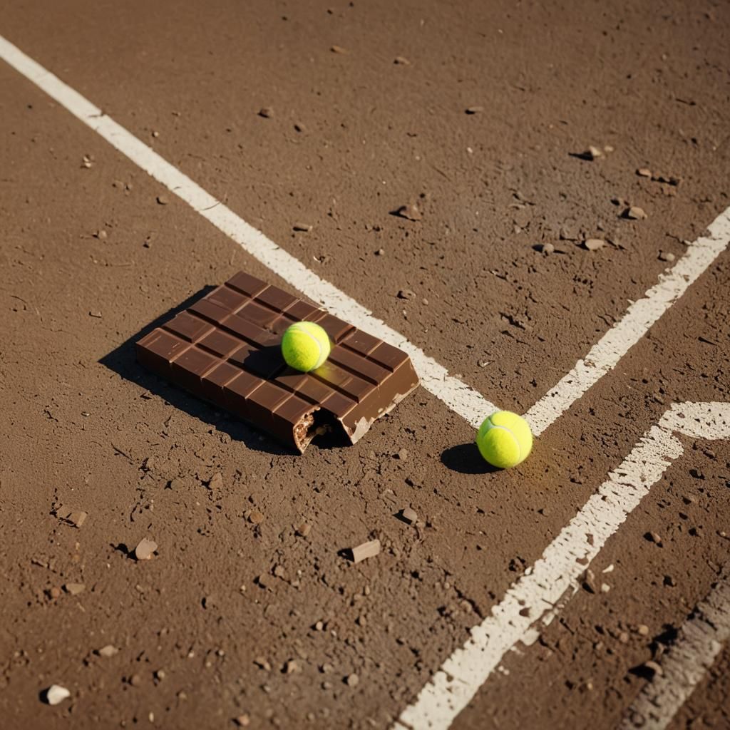 Chocolate Athlete Smashes Tennis Ball in Cinematic Style