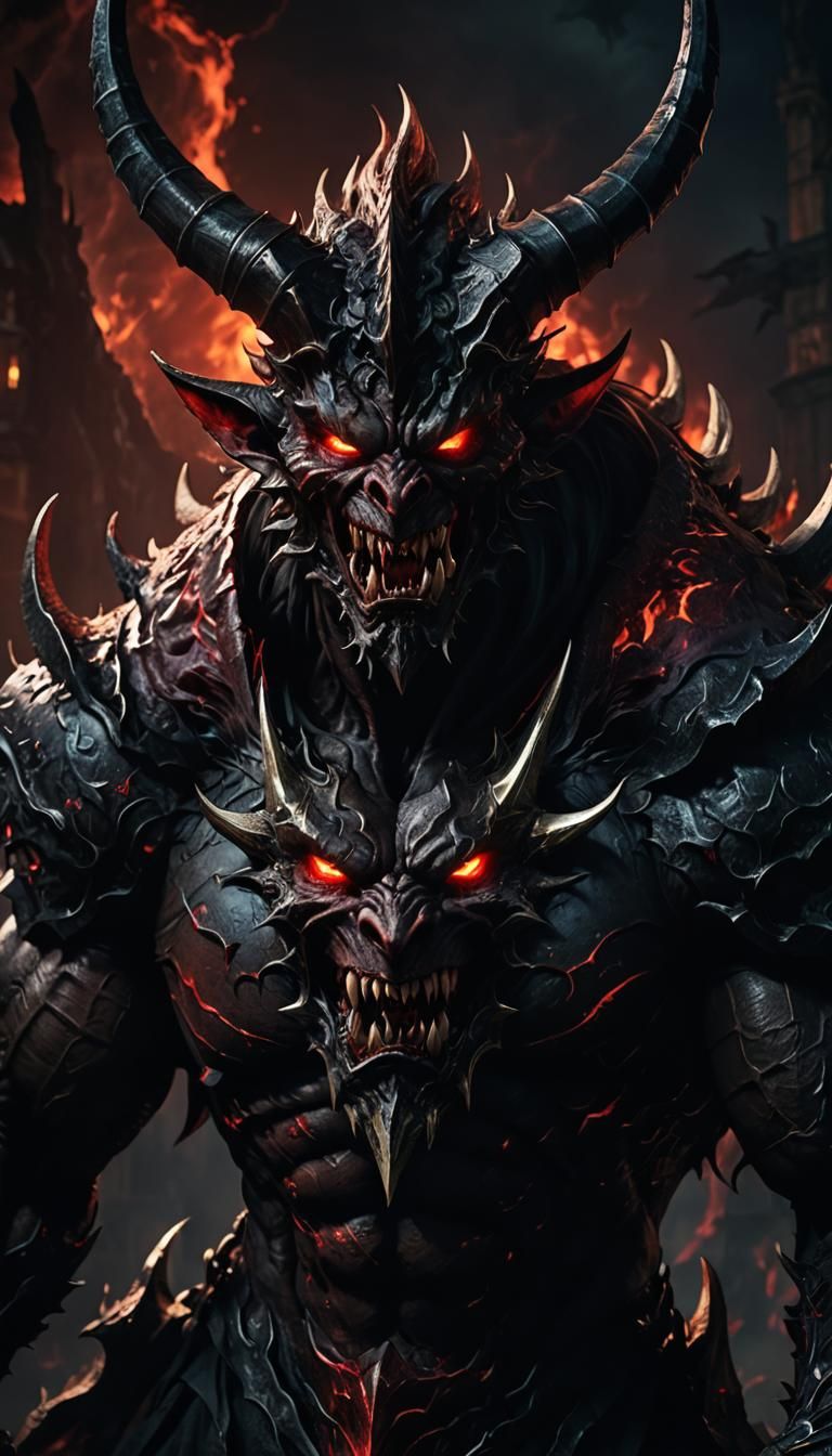 Towering Demon Lord in Dark Fantasy Anime