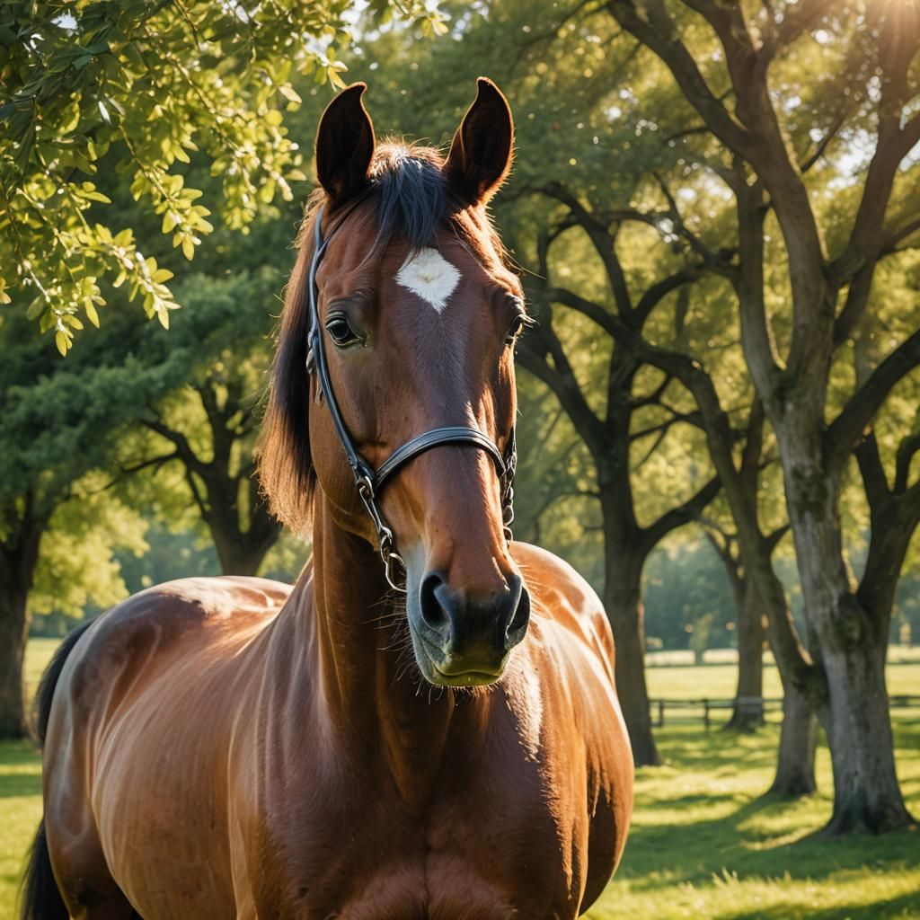 Stunning English Thoroughbred in Golden Light