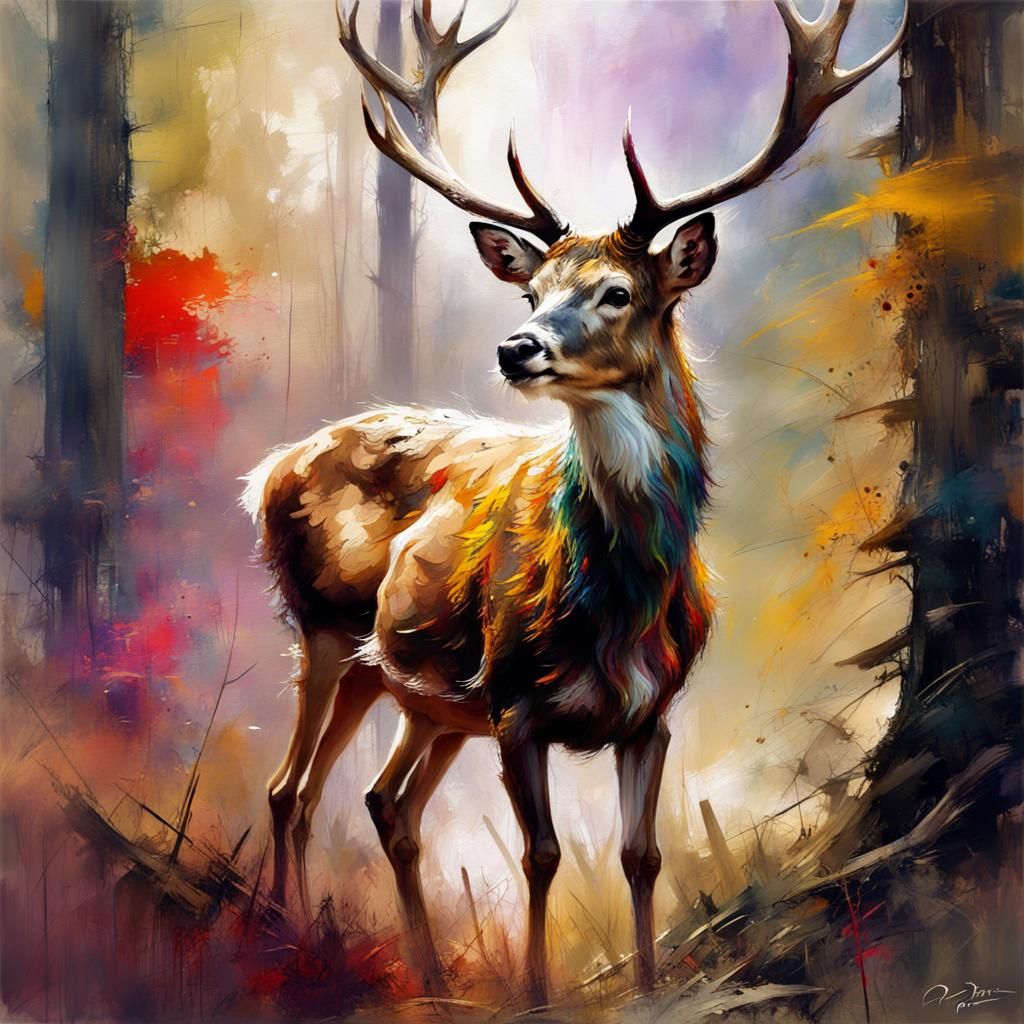 deer in woods