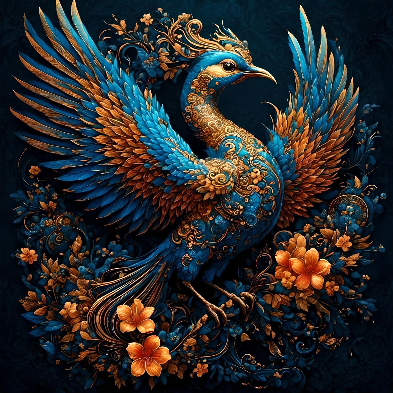 <lora:PaubhariXL:1.0> Beautiful fantasy bird