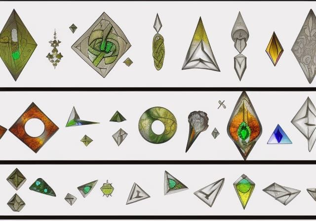 Mystical Australiana Sigil Shield with Fractal Celtic Patter...