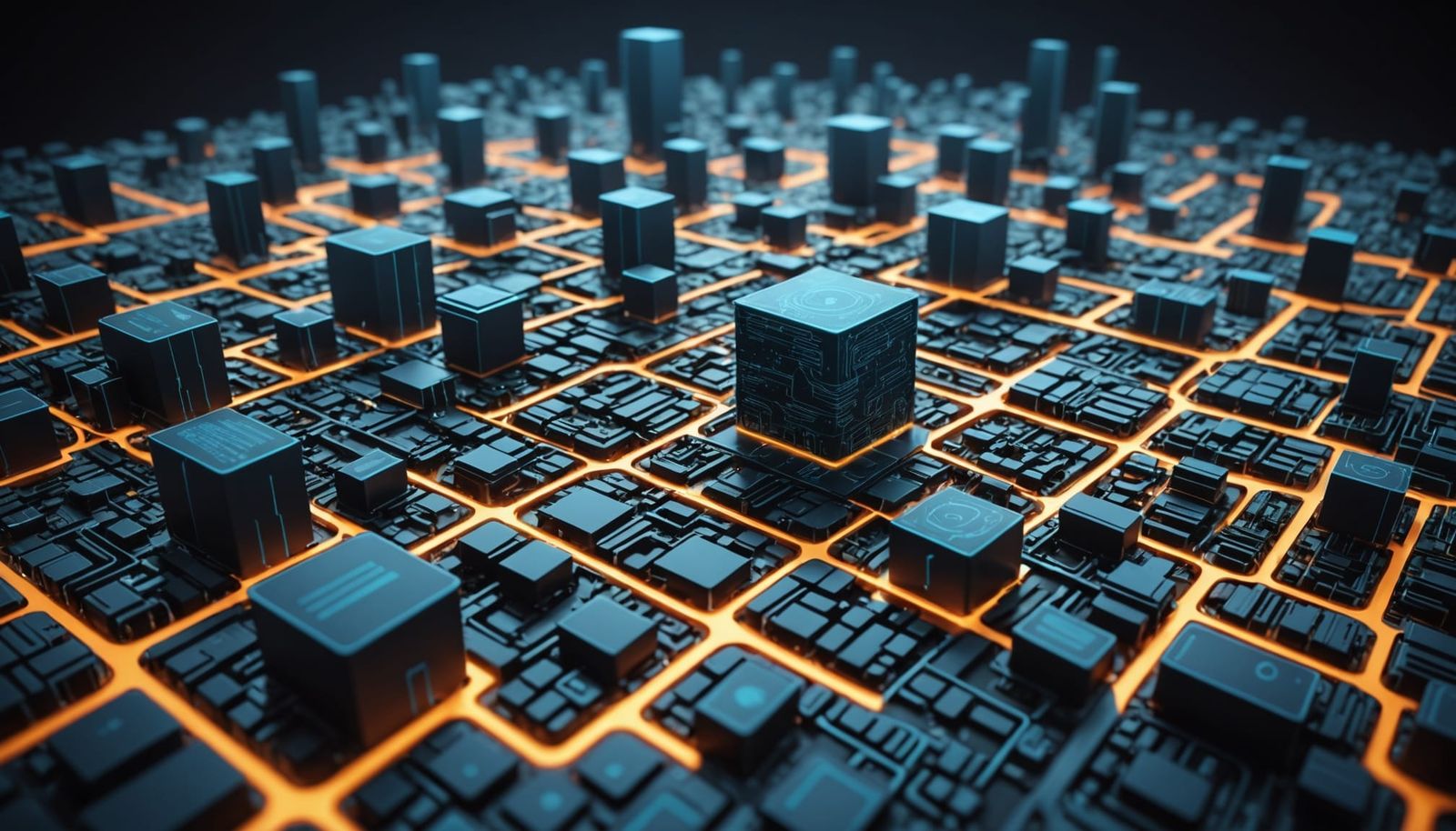 Surreal Digital Realm in Elegant 3D Style