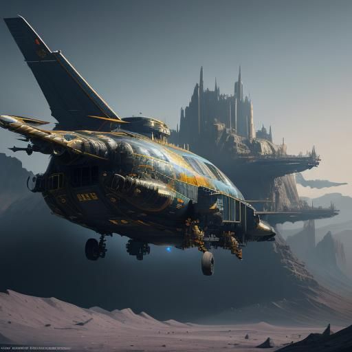 Ethereal Lunar Transit in a Vibrant Cyberpunk Style