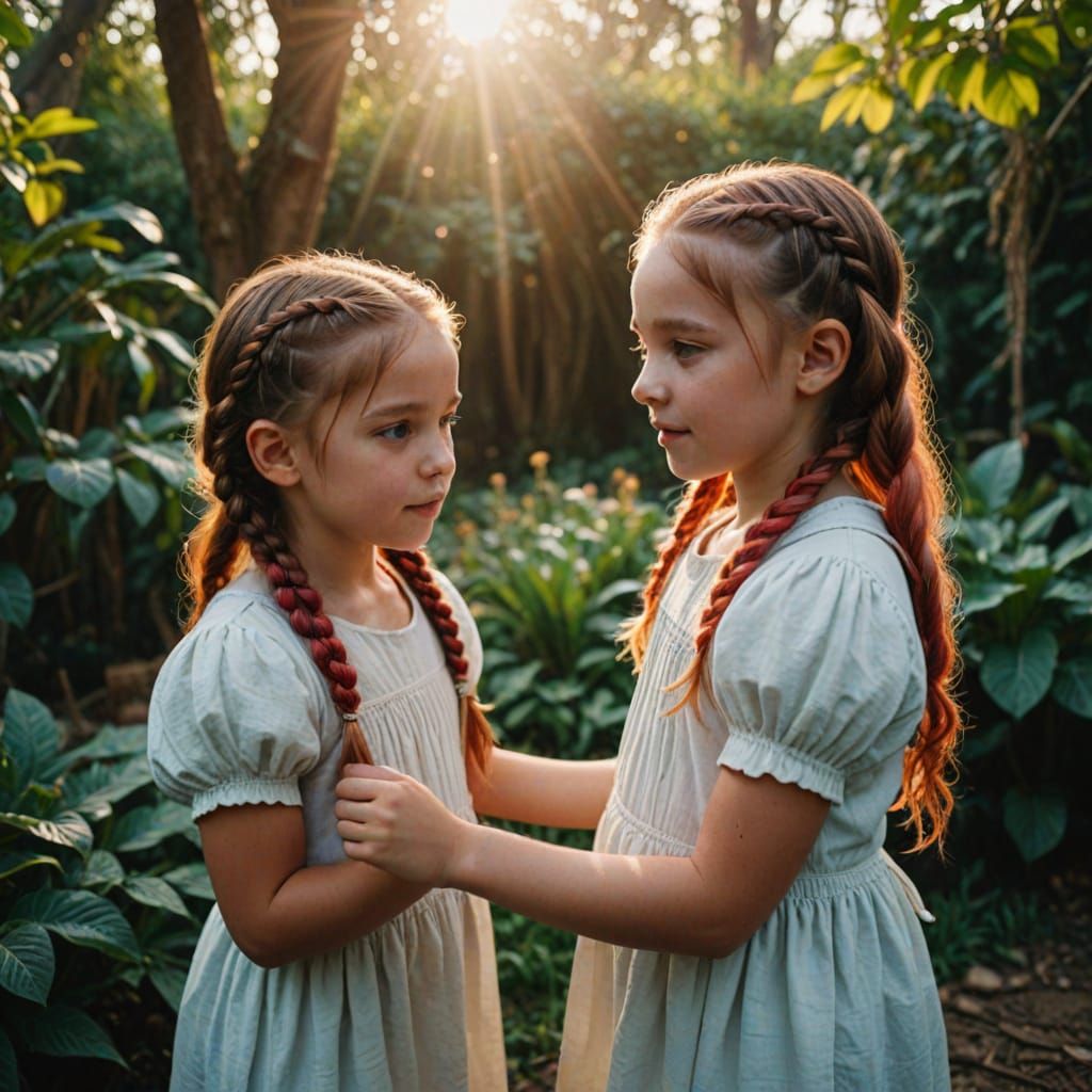 Cinematic Film Still of Root Braids with Colorful Additions ...