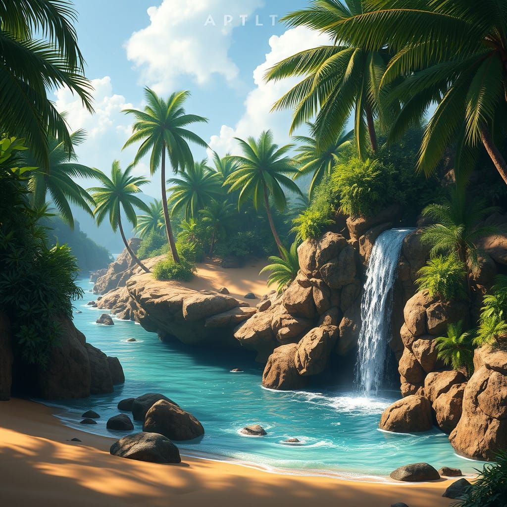 Vibrant Tropical Fantasy Cove