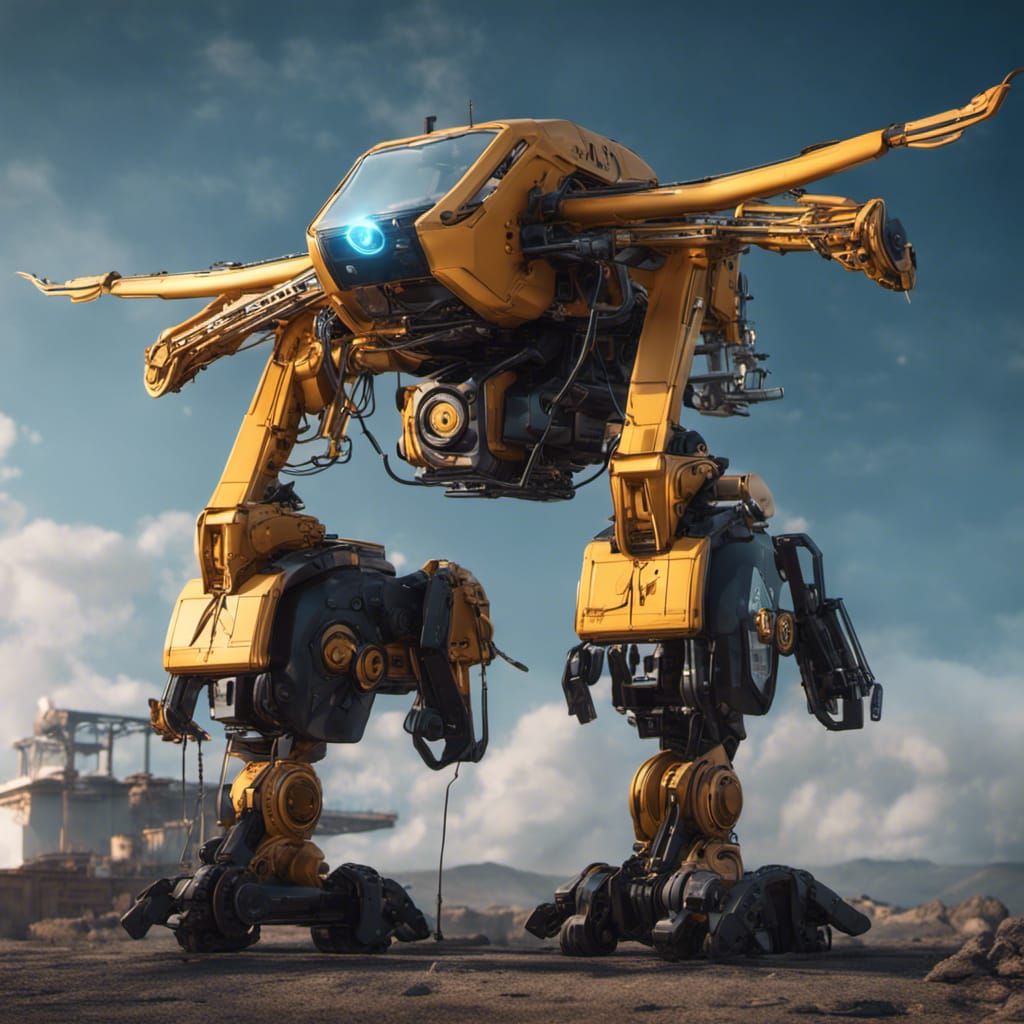Mechanical Crane Transforms into Robotic Vehicle in Deep Fan...