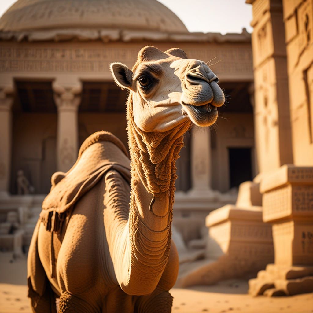 Dromedary at Petra's Theater Necropolis