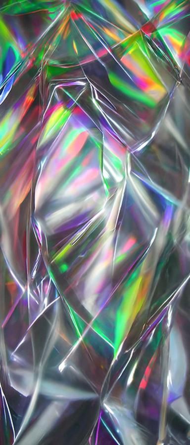 Translucent trip hyperrealism iridescent glowing neon holographic