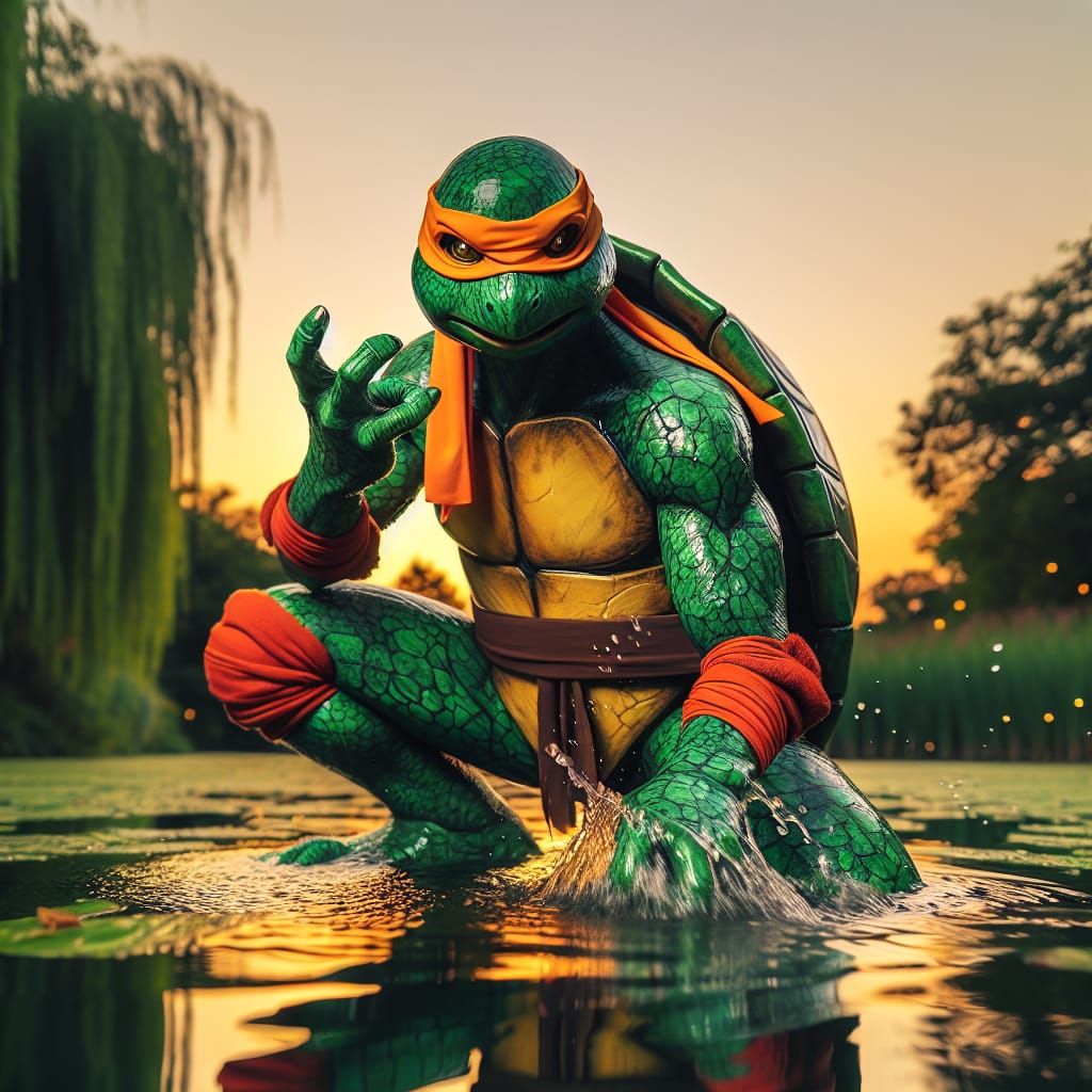 Bipedal Turtle Champion at Twilight Pond