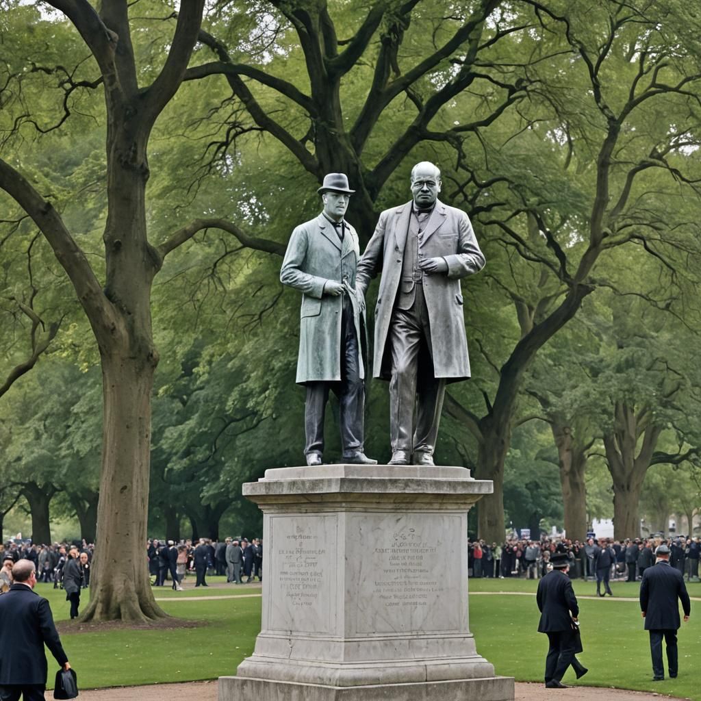 Winston Churchill Marble Statue in St. James' Park