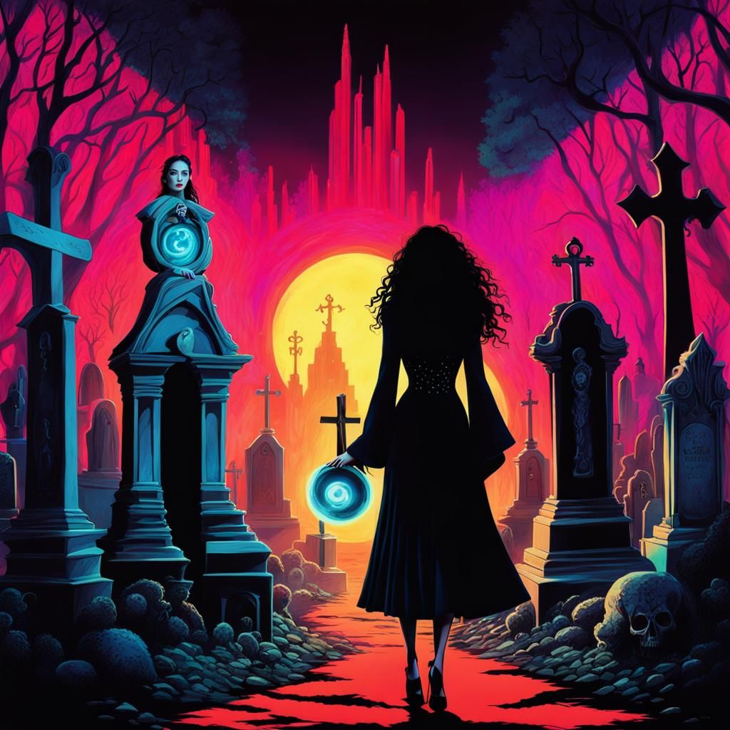 Surreal Bellatrix Lestrange Transcends the Grave in Triadic....