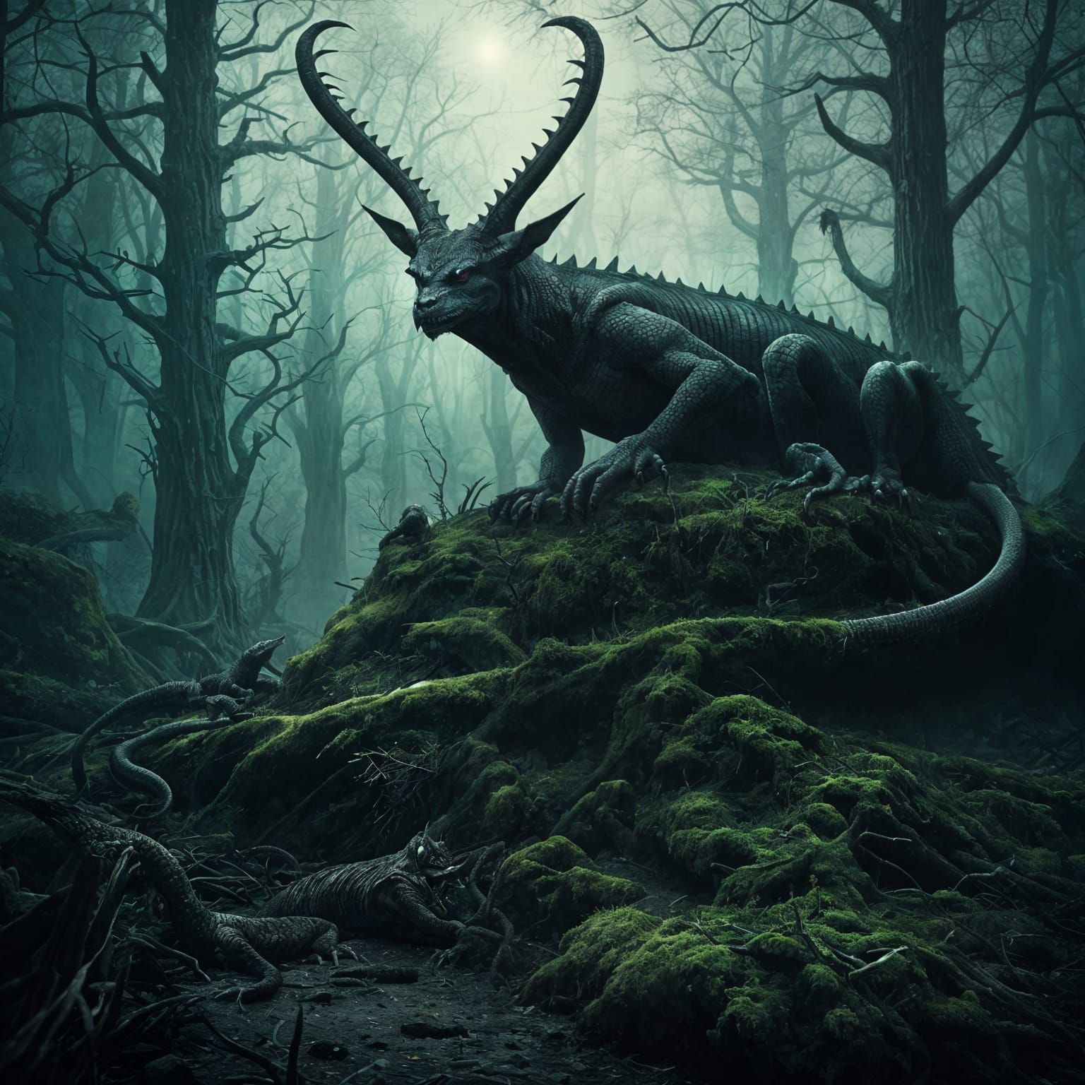 Demonic Reptilian Mammal Hybrid Creature