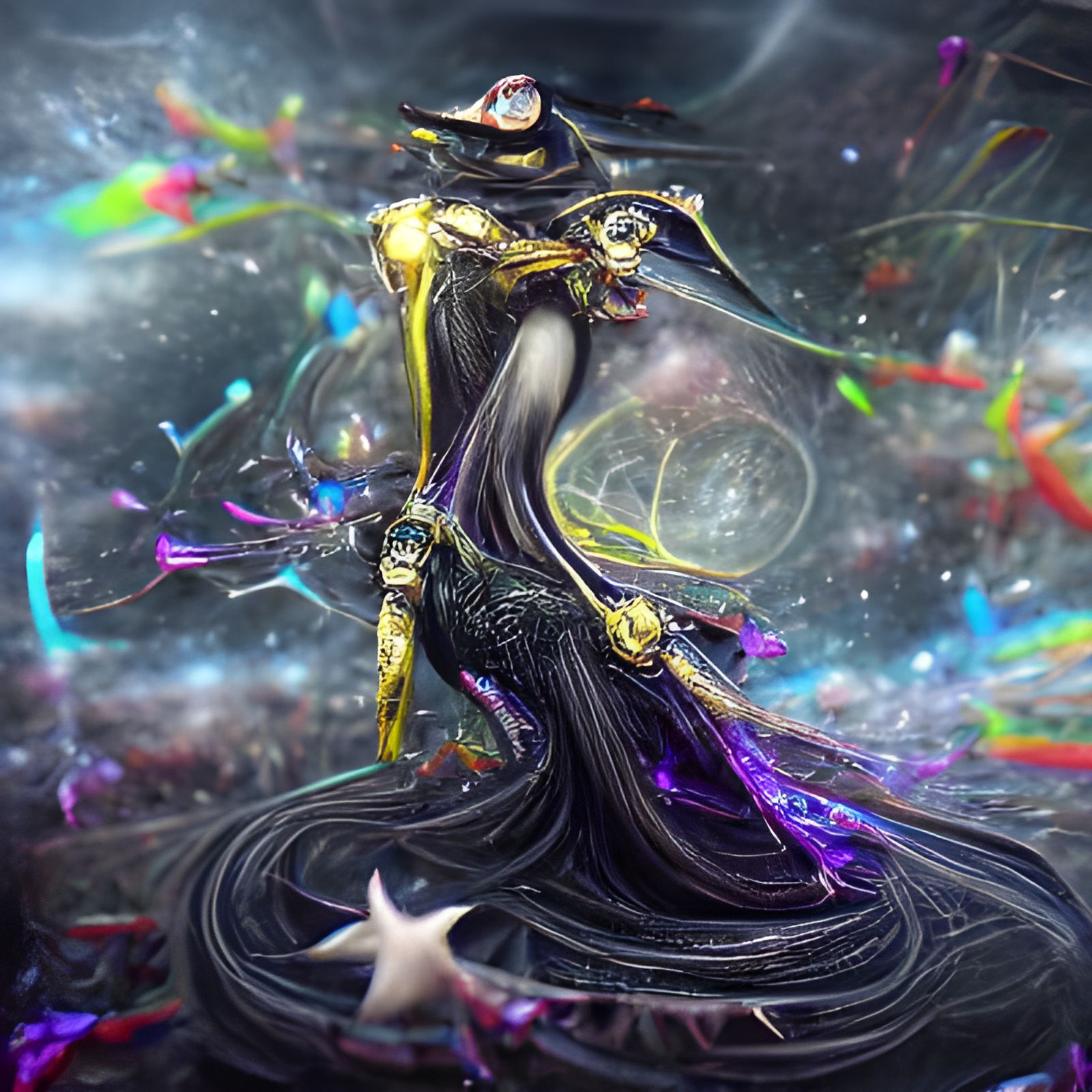 Bayonetta Umbra Witch in Cosmic Holographic Splendor