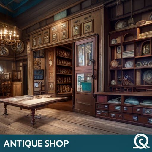 Ethereal Antique Marketplace in Hypnotic Hues