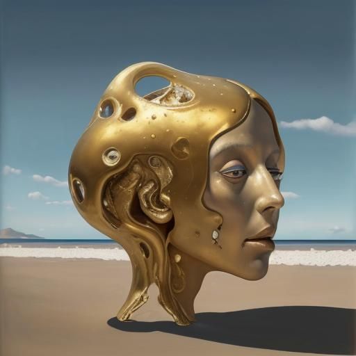 Skulptur am Strand