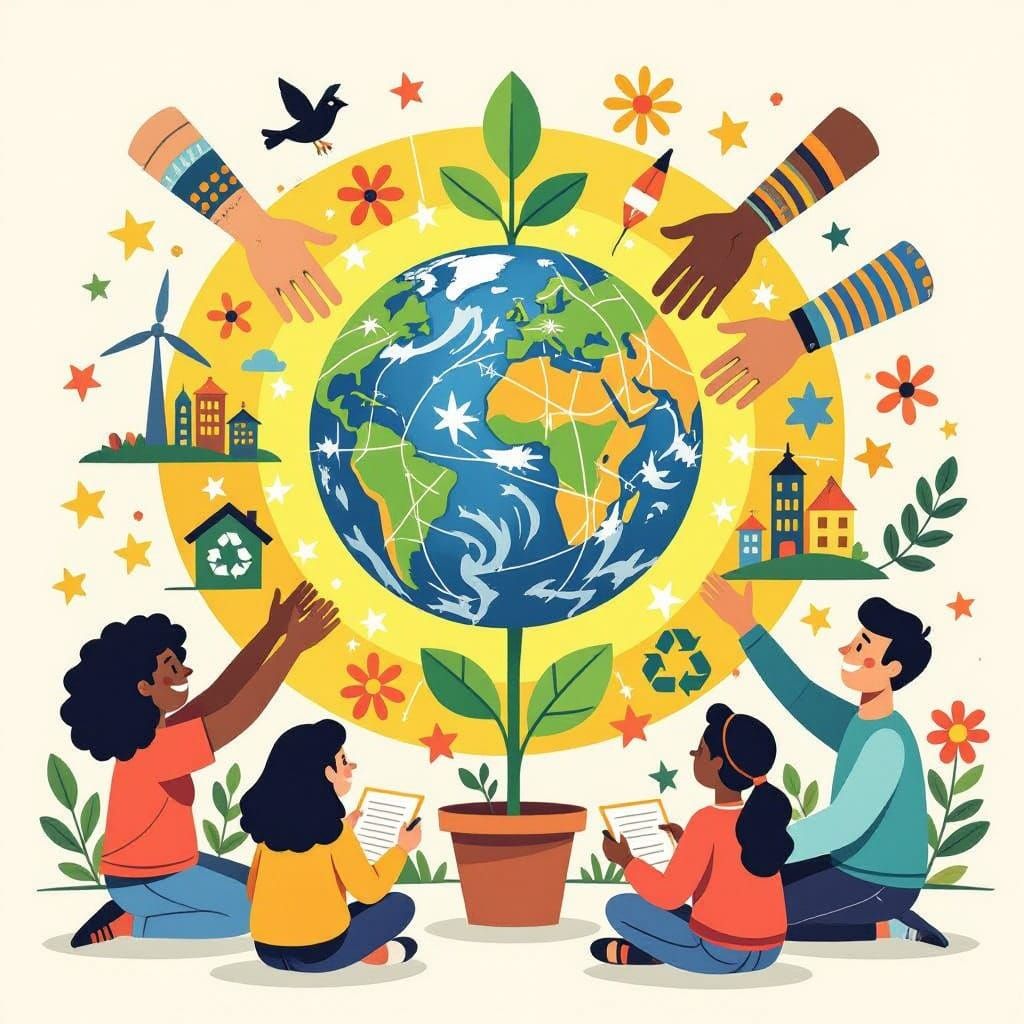 Global Citizenship Mural: Diverse Students Create Art