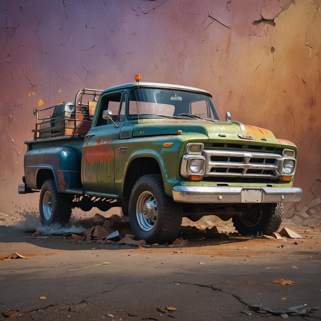 A classic pickup truck