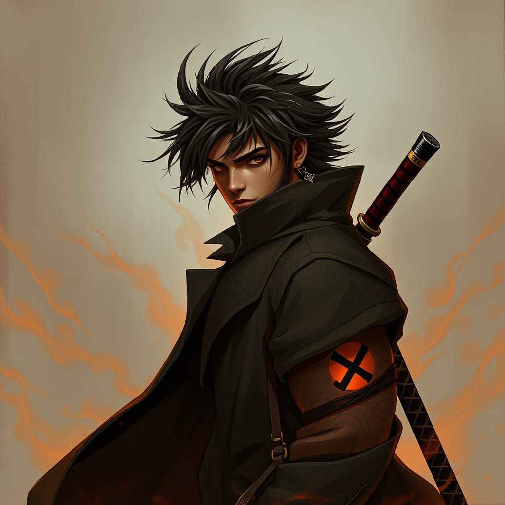 Cyberpunk Hero Strides into Chaos