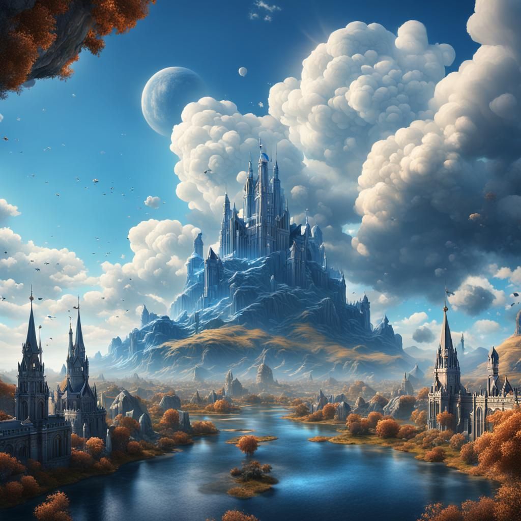 Ethereal Blue Skies in Vibrant Detail