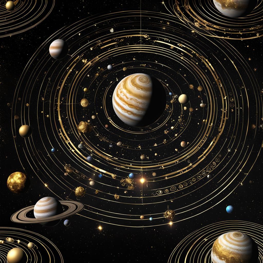 Ethereal Gothic Solar System Unveiled in Vibrant 3D