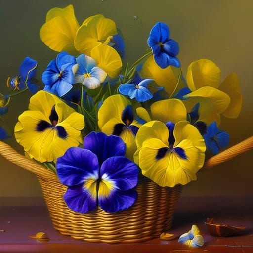 Vibrant Floral Fantasy in Oil Paint
