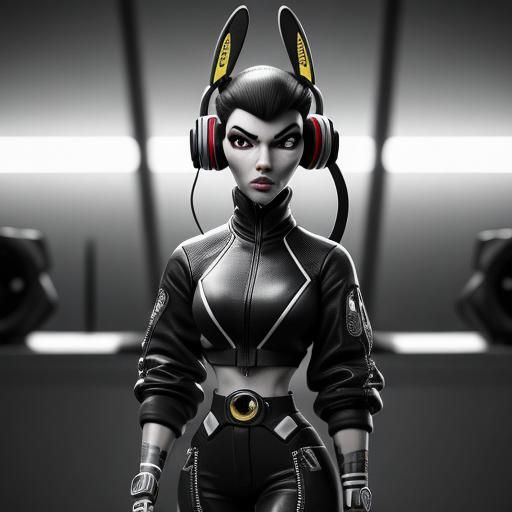 Wasp Rapper with Walkman in Hyperrealistic Style