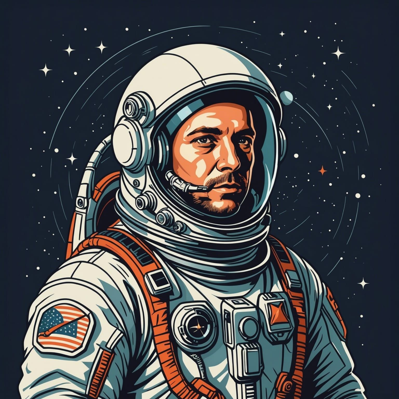 Cosmonaut in Vector Art