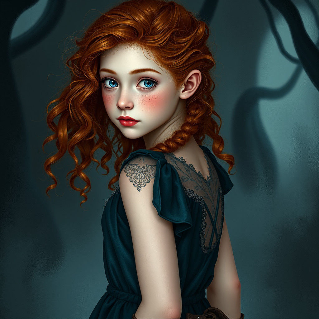 Enchanted Scottish Lass in Whimsical Fantasy Setting