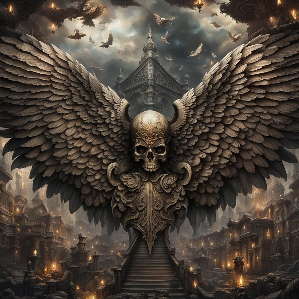 Surreal Angelic Rebellion in 8k Resolution