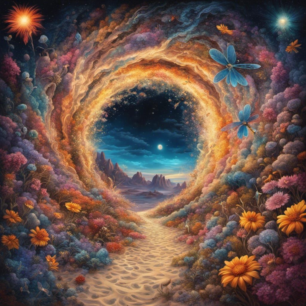 Surreal Galaxy Portal in Vibrant Colors