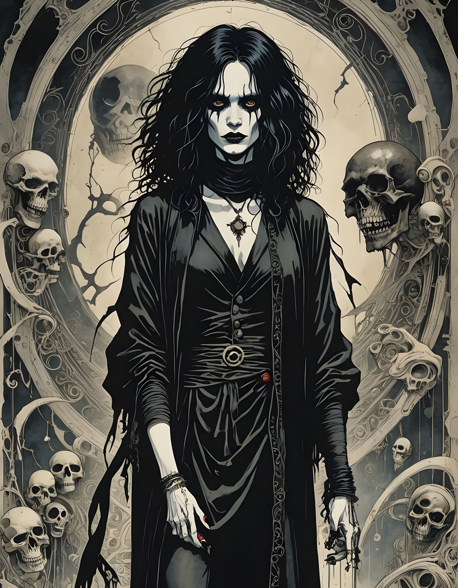 The Death character from Sandman's Books of Neil Gaiman