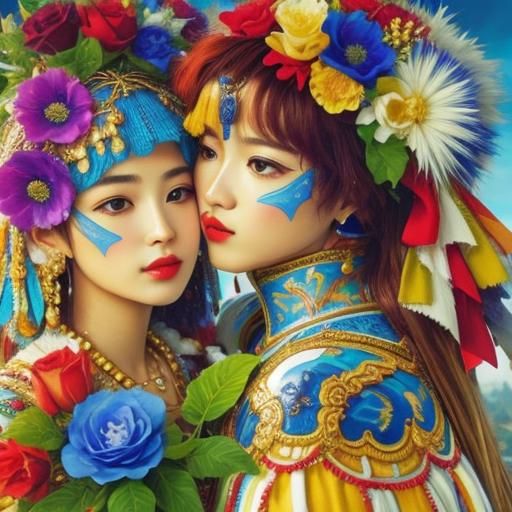 Ethereal Masterpiece of Passionate Embrace