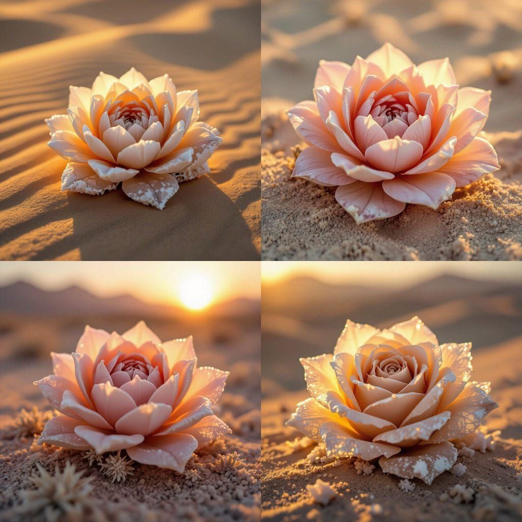 Realistic Desert Rose Flower